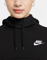 Thumbnail for your product : Nike Essentials side-zip cropped hoodie in black