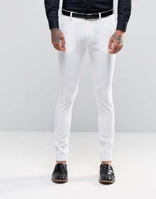 ASOS Super Skinny Fit Suit Pants In White
