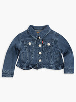 Thumbnail for your product : Levi's Baby 0-12M Ruffle Denim Trucker Jacket