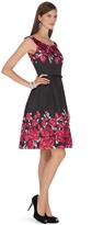 Thumbnail for your product : White House Black Market Sleeveless Satin Rose Print Fit and Flare Dress