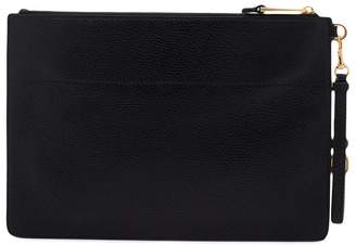 Moschino Black logo leather pouch