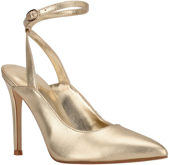 pointed toe ankle strap heels