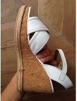 Thumbnail for your product : Pare Gabia White Leather Sandals