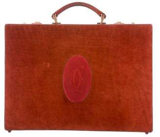 Cartier Vintage Suede Briefcase