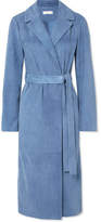 Thumbnail for your product : Stine Goya Luisa Belted Suede Coat - Blue