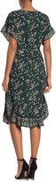 Thumbnail for your product : Max Studio Flutter Sleeve Floral Print Shirt Dress