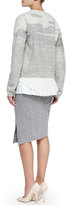 Thumbnail for your product : Derek Lam 10 Crosby Long-Sleeve Crewneck Sweater, Gray Multi