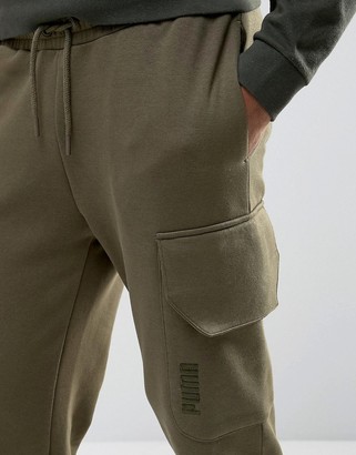 Puma Skinny Cargo Joggers In Green Exclusive To Asos