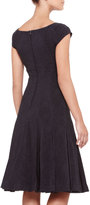 Thumbnail for your product : Zac Posen Pleated Cap-Sleeve Dress, Midnight