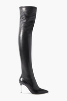 Thumbnail for your product : Sergio Rossi Godiva Steel Stretch-leather Over-the-knee Boots