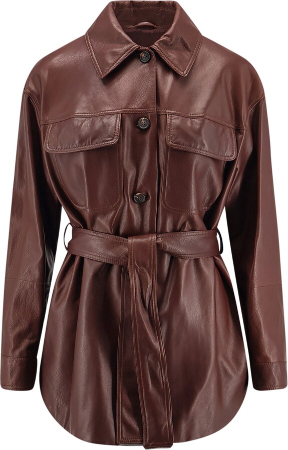 Leather Jacket With Belt