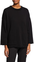 Thumbnail for your product : Eileen Fisher Organic Cotton Boxy French Terry Tunic