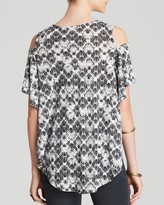 Thumbnail for your product : Free People Top - Printed Cold Shoulder