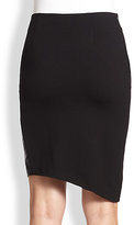 Thumbnail for your product : Halston Ponte & Leather Pencil Skirt