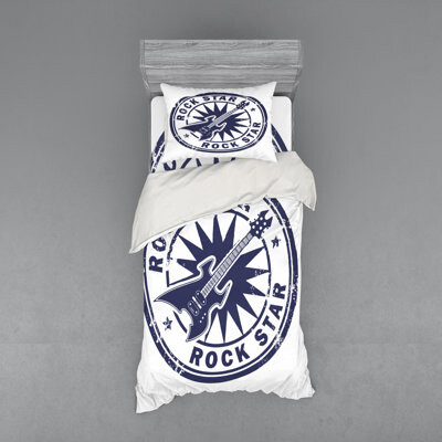Ambesonne Rock Music Duvet Cover Set