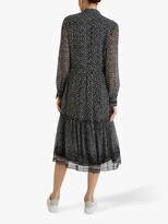Thumbnail for your product : Fenn Wright Manson Clemence Spot Frill Midi Dress, Black/Ivory