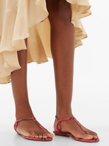Thumbnail for your product : Aquazzura Almost Bare Elaphe Sandals - Pink