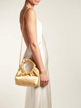 The Row Double Circle Small Satin Bag - Womens - Gold