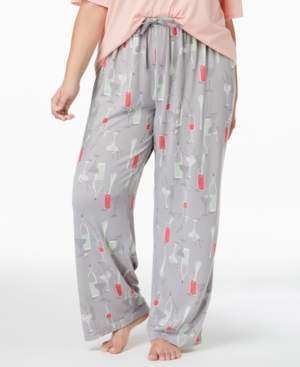 Hue Plus Size Printed Pajama Pants