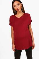 Thumbnail for your product : boohoo Maternity Side Split Longline Tee