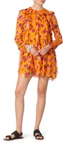 Thumbnail for your product : Carolina Herrera Floral Print Cascading Ruffle Long Sleeve Chiffon Dress