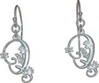 Heights Jewelers Sterling Silver Botanist Bouquet Initial Earrin gs