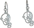 Heights Jewelers Sterling Silver Botanist Bouquet Initial Earrings