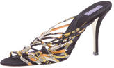 Thumbnail for your product : Emilio Pucci Printed Suede Slide Sandals