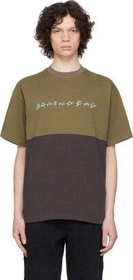 Brain Dead Brown & Khaki Hagard Football T-Shirt