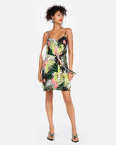 Thumbnail for your product : Express Floral Sleeveless Knot Front Fit And Flare Dress