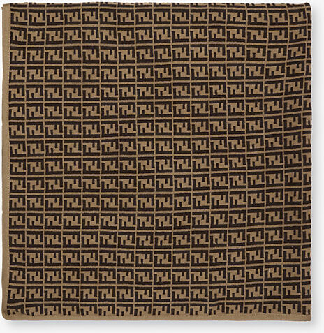 Fendi Multi-Coloured Ff-Logo Pattern Cotton and Cashmere-Blend Blanket 0-18 Months