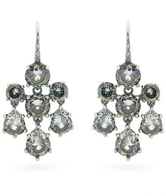 Bottega Veneta Cubic-zirconia and silver chandelier earrings