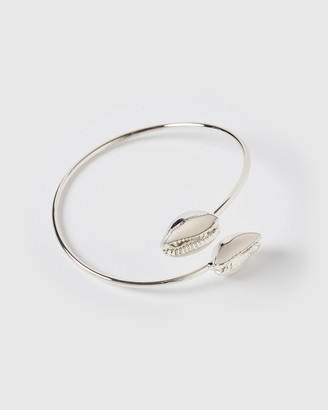 Miz Casa and Co - Women's Silver Cuffs - Cowrie Solid Bracelet - Size One Size at The Iconic