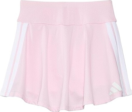 Adidas Originals Kids 3S Flounce Skort (Toddler/Little Kid) Girl's Shorts Clear Pink Adi : 6 Little Kids, Elastane/Mesh/Polyester