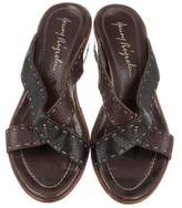 Thumbnail for your product : Henry Beguelin Leather Slide Sandals