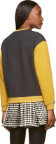 Thumbnail for your product : Kenzo Grey & Yellow Cotton Flannel Logo Sweatshirt