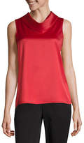Thumbnail for your product : Worthington Womens Structured Satin Cowl Neck Top