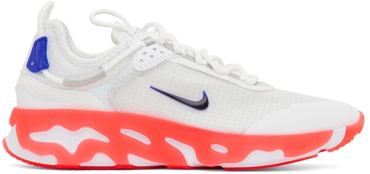 nike white and purple react live