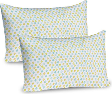 Ambesonne Yellow and Blue Pillow Sham 2 Pack Simplistic Abstract 30"x20" Earth Yellow Pale Blue