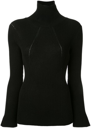 slim fit white turtleneck