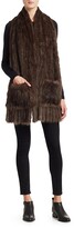 Thumbnail for your product : The Fur Salon Fringed Knitted Sable Fur Stole