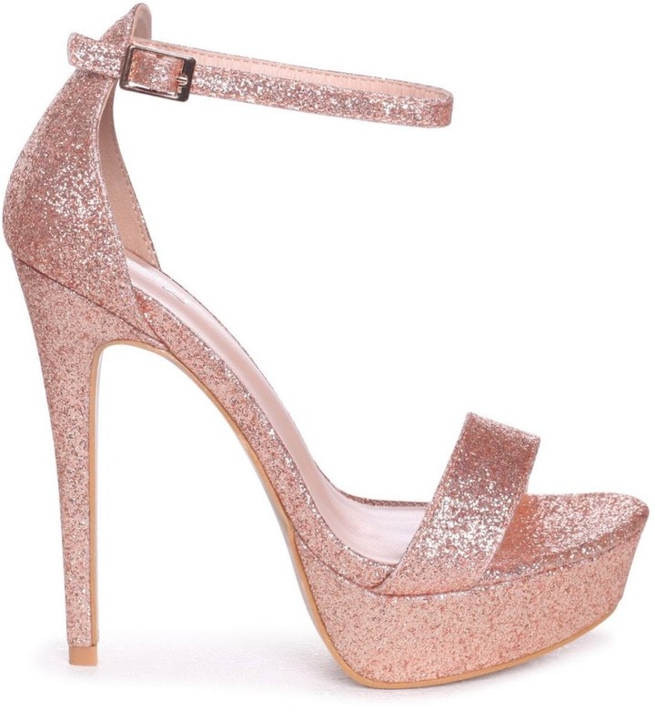 rose gold heels platform