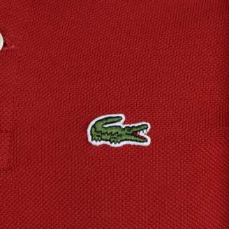 Lacoste LacosteBoys Red Long Sleeve Pique Polo Shirt