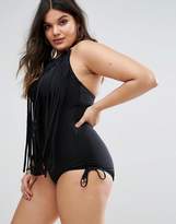 Thumbnail for your product : Monif C Fringed Halter Swimsuit