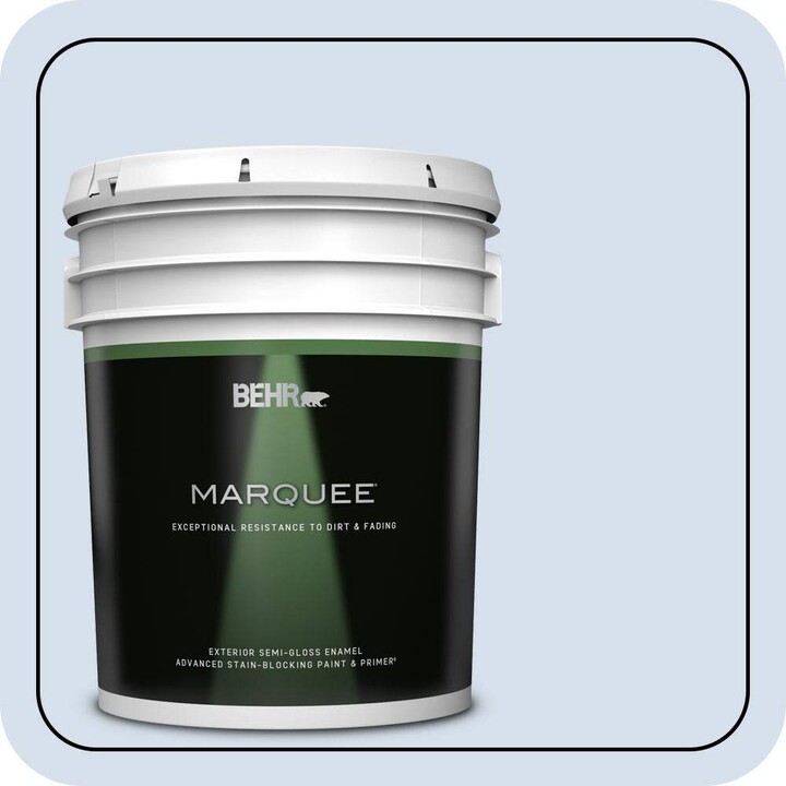 BEHR MARQUEE 5 gal. #610C-1 Northern Star Semi-Gloss Enamel Exterior Paint & Primer
