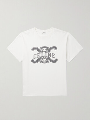 Celine Homme Logo-Print Cotton-Jersey T-Shirt - ShopStyle