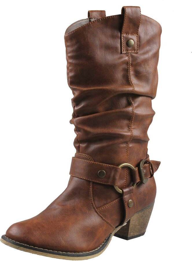 Refresh Women Wild-02 Western Style Cowboy Boots
