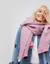 Thumbnail for your product : ASOS Oversized Square Scarf In Gingham Check
