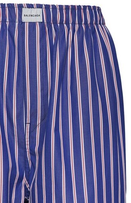 Balenciaga Striped Cotton Poplin Pajama Pants - ShopStyle