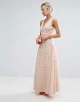 Thumbnail for your product : Little Mistress Petite Allover Lace Full Prom Maxi Dress